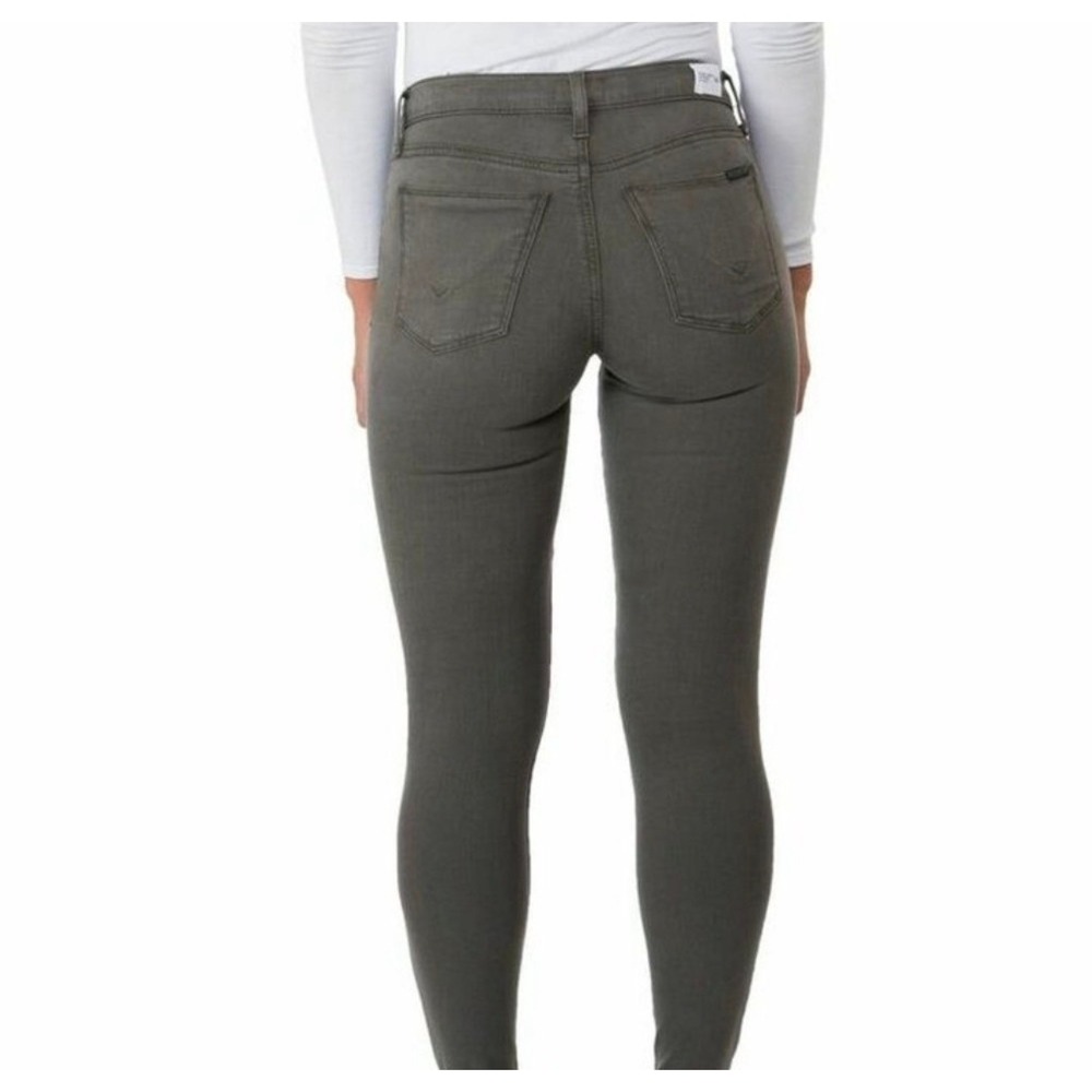 Hudson Natalie Super Skinny Jeans Olive Grey Mid Rise Size 27